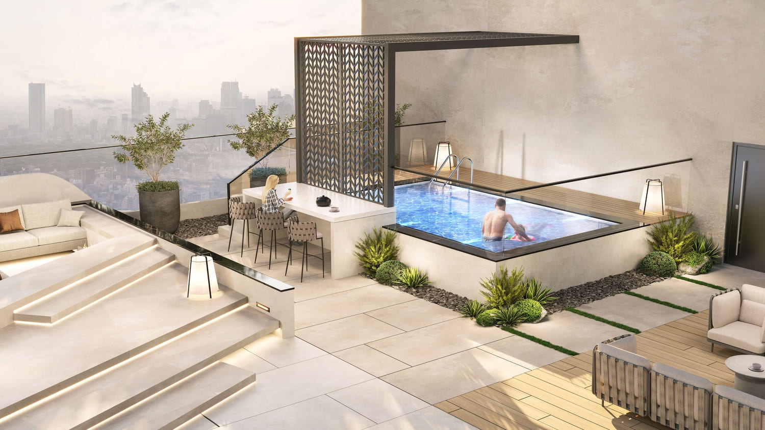 Rooftop pool