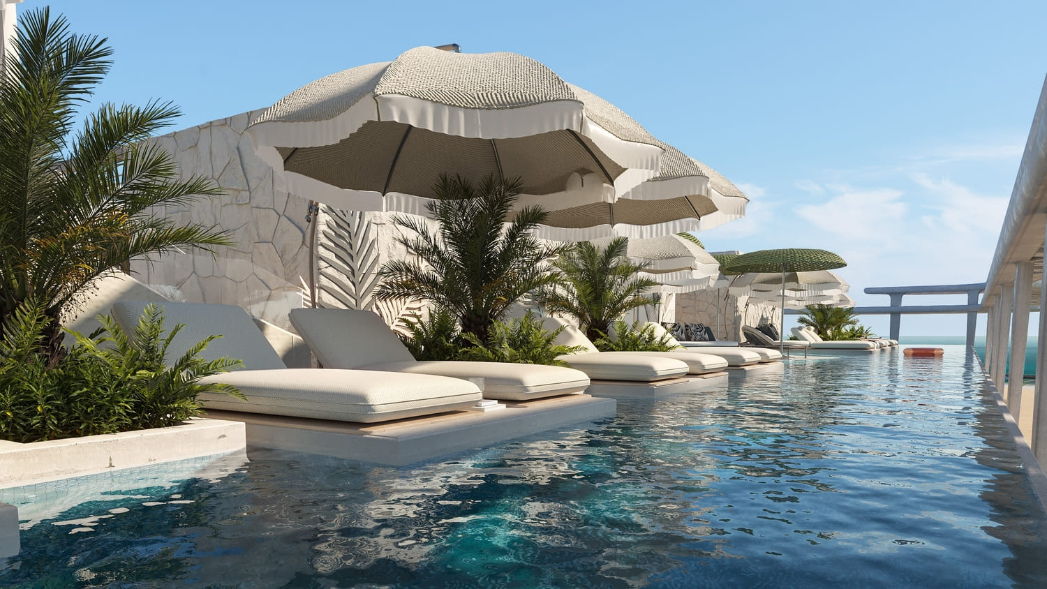 Floating Sun Loungers