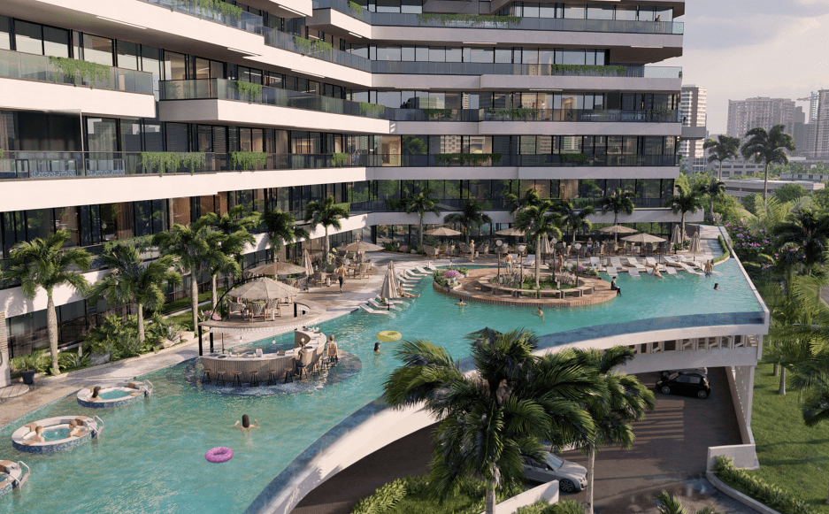 Swimming Pool Like a Beach Resort