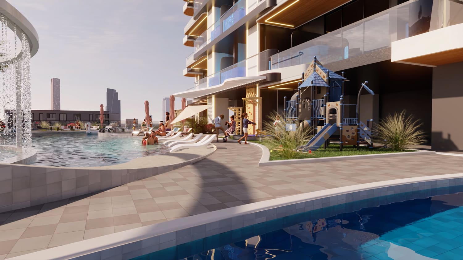 A Luxurious & Large Leisure Pool Deck