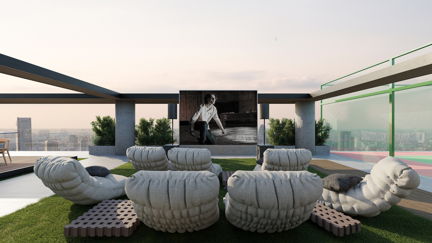 Leisure & Entertainment Squash Courts & Rooftop Cinema