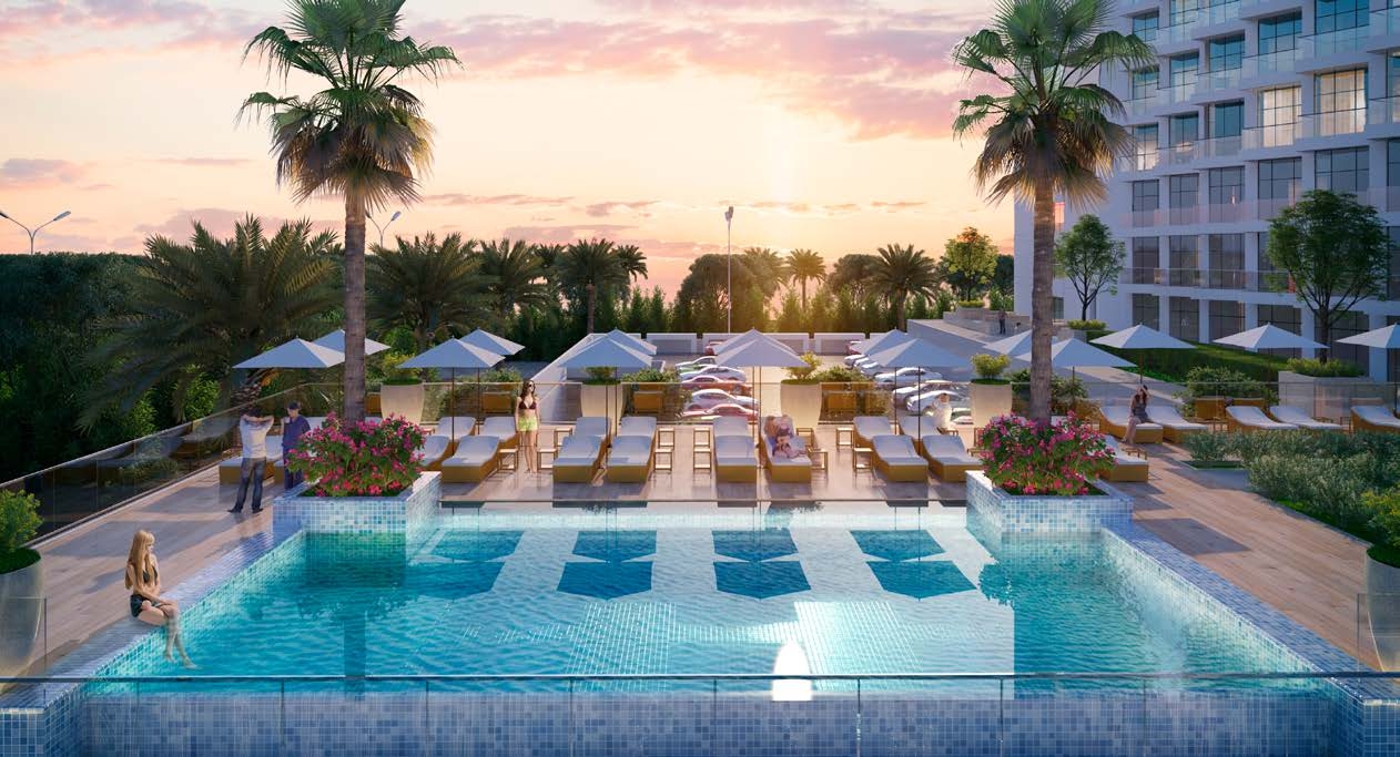 Two temperature-controlled swimming pools