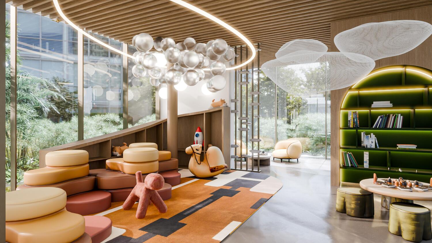 Indoor and Outdoor Kids’ Play Areas